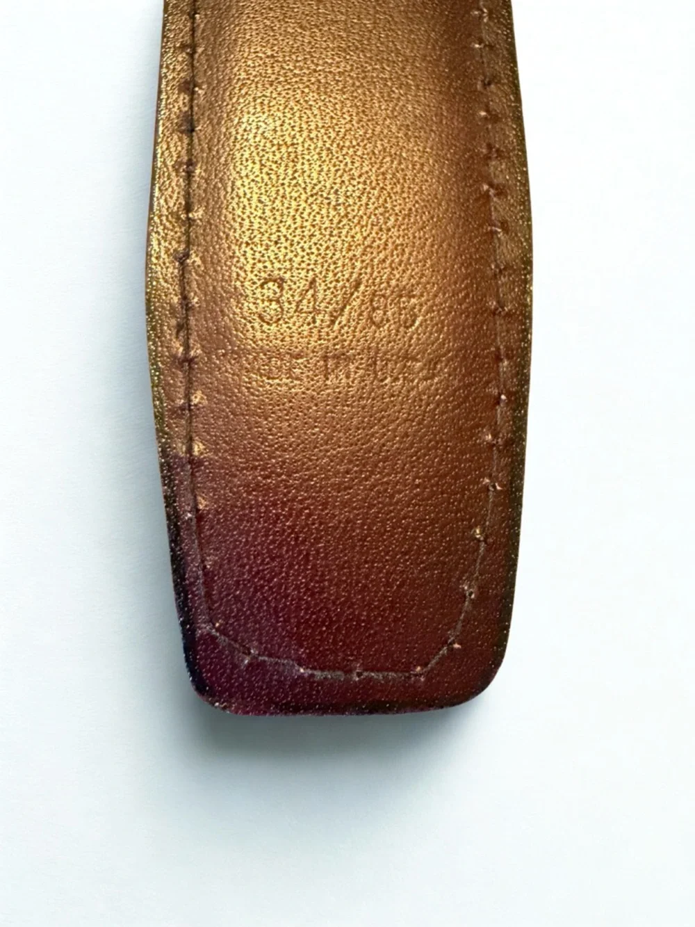 Yves Saint Laurent Black Vintage Leather Belt with Gold-Tone Buckle